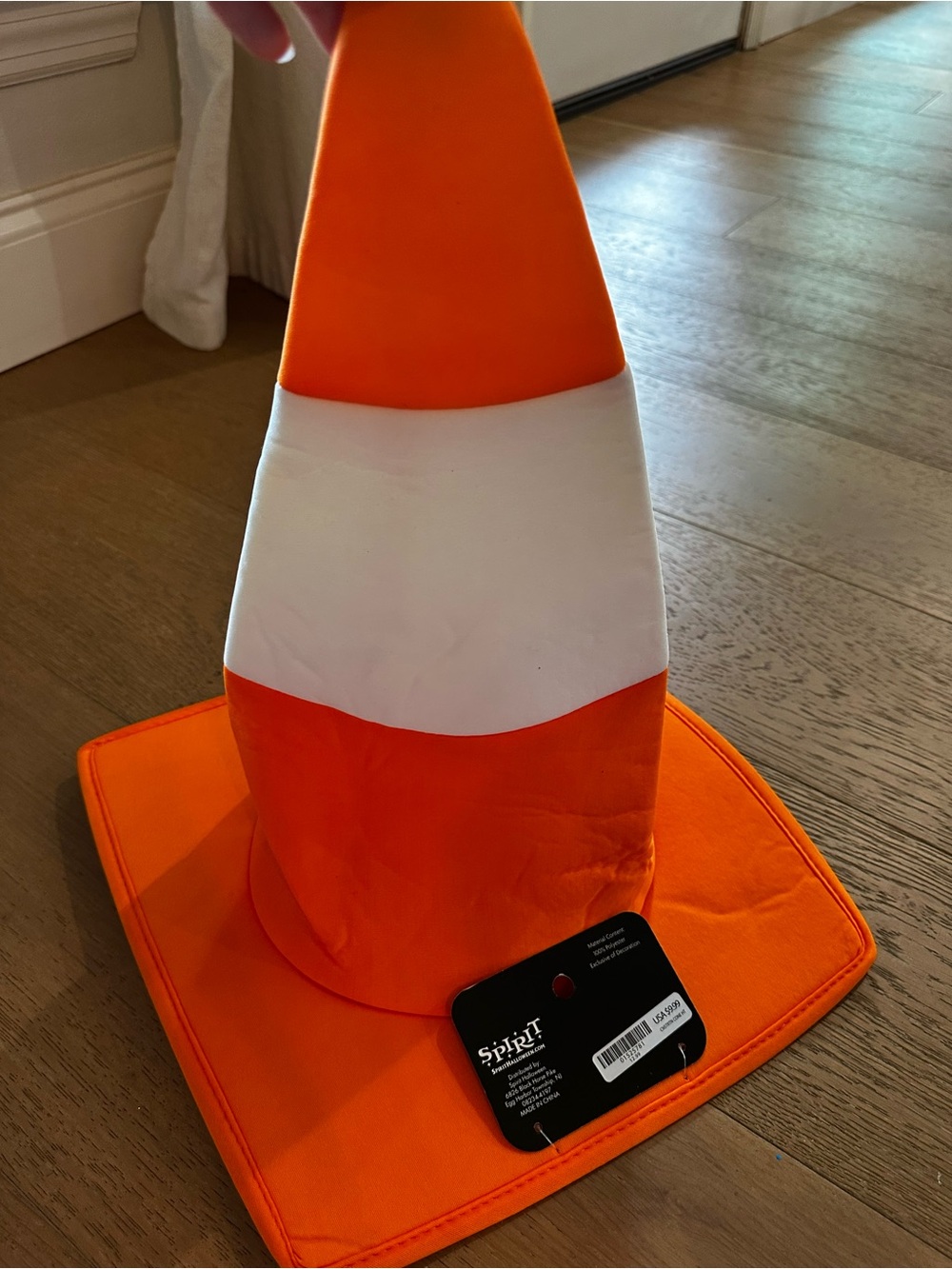 Spirit Orange and White Construction Cone Hat youth